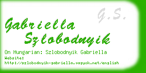 gabriella szlobodnyik business card